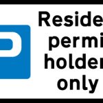 Parking place reserved for resident permit holders