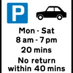 Free parking for motor cars only, with restrictions on length of waiting time and return period
