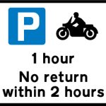 Free parking for motor cycles only, with restrictions on length of waiting time and return period