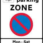 Entrance to voucher parking zone in operation during the period indicated