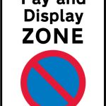 Entrance to a pay and display parking zone