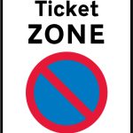 Entrance to a ticket parking zone
