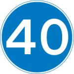 Minimum speed limit of 40 miles per hour