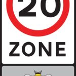 Entrance to a 20 miles per hour speed limit zone