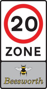 Entrance to a 20 miles per hour speed limit zone