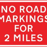 Temporary absence of road markings for 2 miles