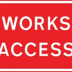 Temporary entrance to a construction or road works site