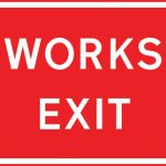 Temporary exit from a construction or road works site