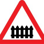 Level crossing with gate or barrier ahead