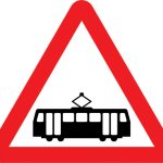 Tramcars crossing ahead