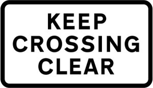 Vehicular traffic must not stop within the area of a railway or tramway level crossing