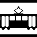 Open tramway level crossing without light signals