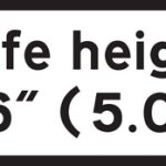 Safe height beneath electrified overhead cable ahead