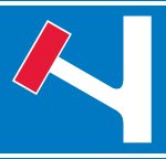 No through road for vehicular traffic in direction indicated from junction ahead