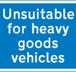 Road unsuitable for heavy goods vehicles