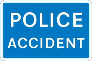 Accident ahead and consequent need to proceed with caution