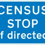 Vehicles may be directed to stop at a traffic survey ahead