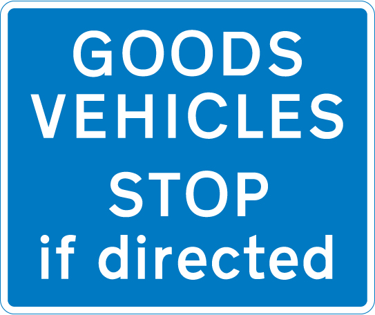 Vehicles may be directed to stop ahead by a constable in uniform