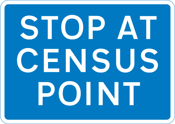 Vehicles may be directed to stop at a census traffic point