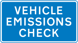 Vehicle emissions check point ahead