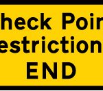 End of vehicle check point area