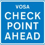 Vehicle and Operator Services Agency check point ahead