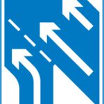 Additional traffic lane joining from the left ahead