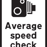 Length of road where two cameras are used to measure the average speed of a vehicle between two points