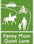 Start of a designated quiet lane in England