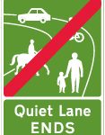 End of designated quiet lane in England
