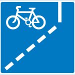 With-flow cycle lane ahead