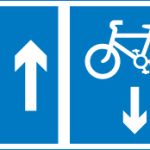 Contra-flow cycle lane