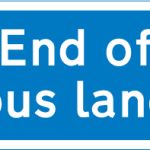 End of bus lane
