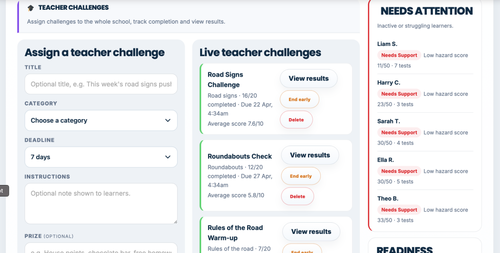 Teachers Dashboard