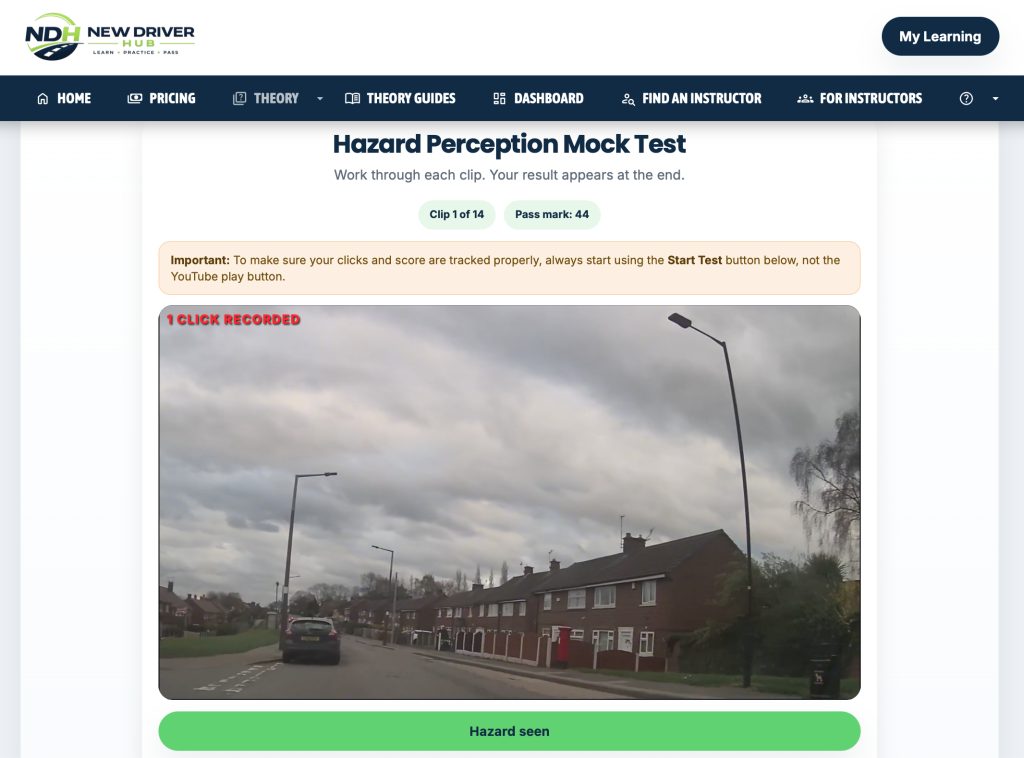 Hazard Perception Practice
