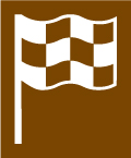 Tourist symbol for England and Wales: motor sport