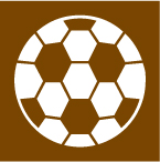 Tourist symbol for England and Wales: football ground