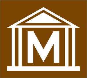 Tourist symbol for England only : museum or art gallery