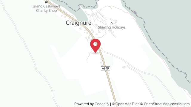 Map showing the location of Craignure (Isle of Mull) Theory Test Centre