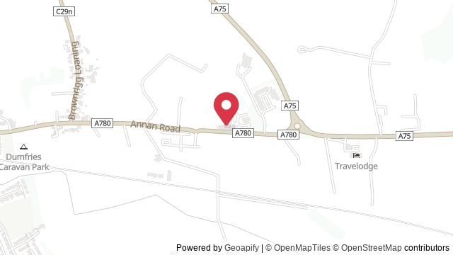 Map showing the location of Dumfries Theory Test Centre
