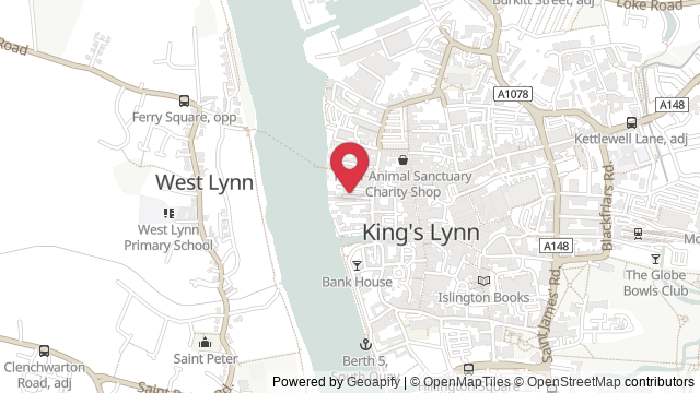 Map showing the location of King’s Lynn Theory Test Centre