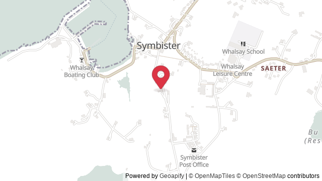 Map showing the location of Symbister Theory Test Centre