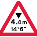 Maximum headroom of 14'-6'' at hazard ahead